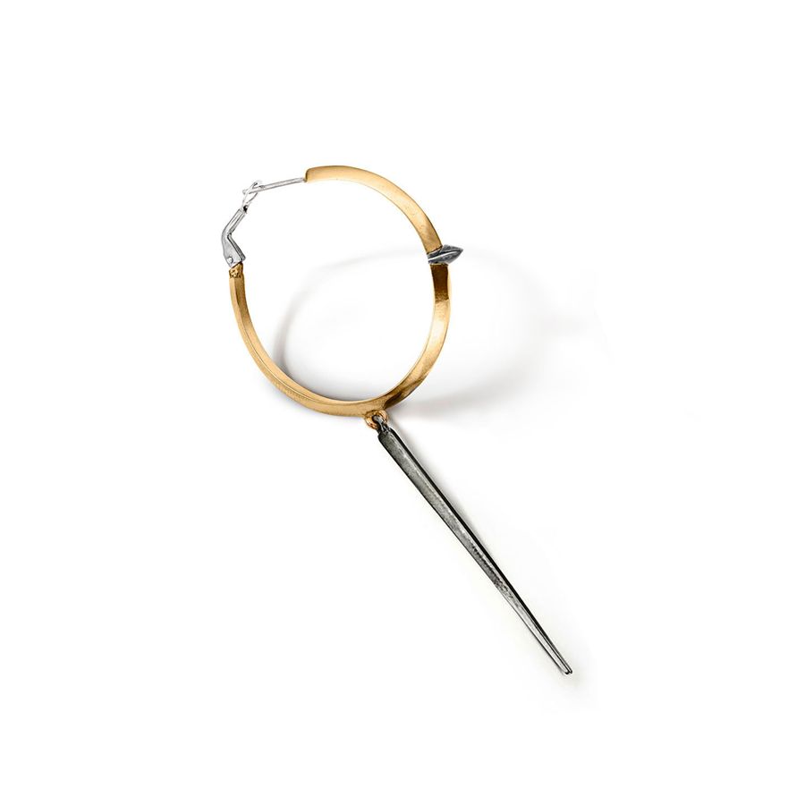 'Solis' single earring with a large hoop and pendant SOLIS | OR2 G SPADBRO AGN